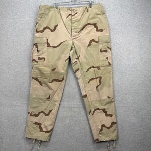 US Army Desert Combat Pants Mens XL Long Tan Camo DCU Cargo USGI Summer Ripstop